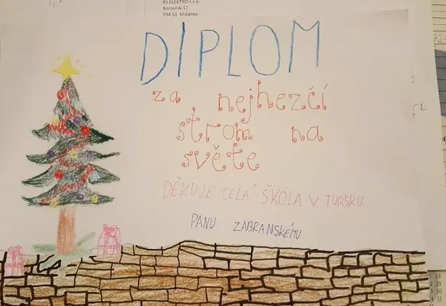 Poděkování od místní školy